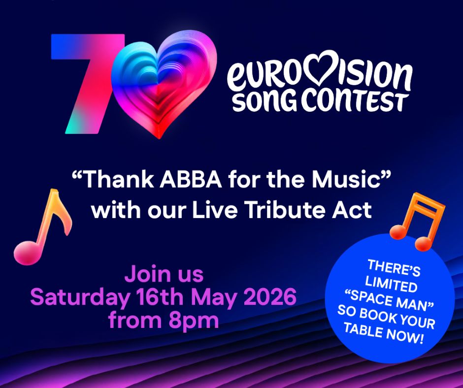 Abba Tribute - celebrating 70 years of Eurovison - Join us Saturday 16th May from 8pm