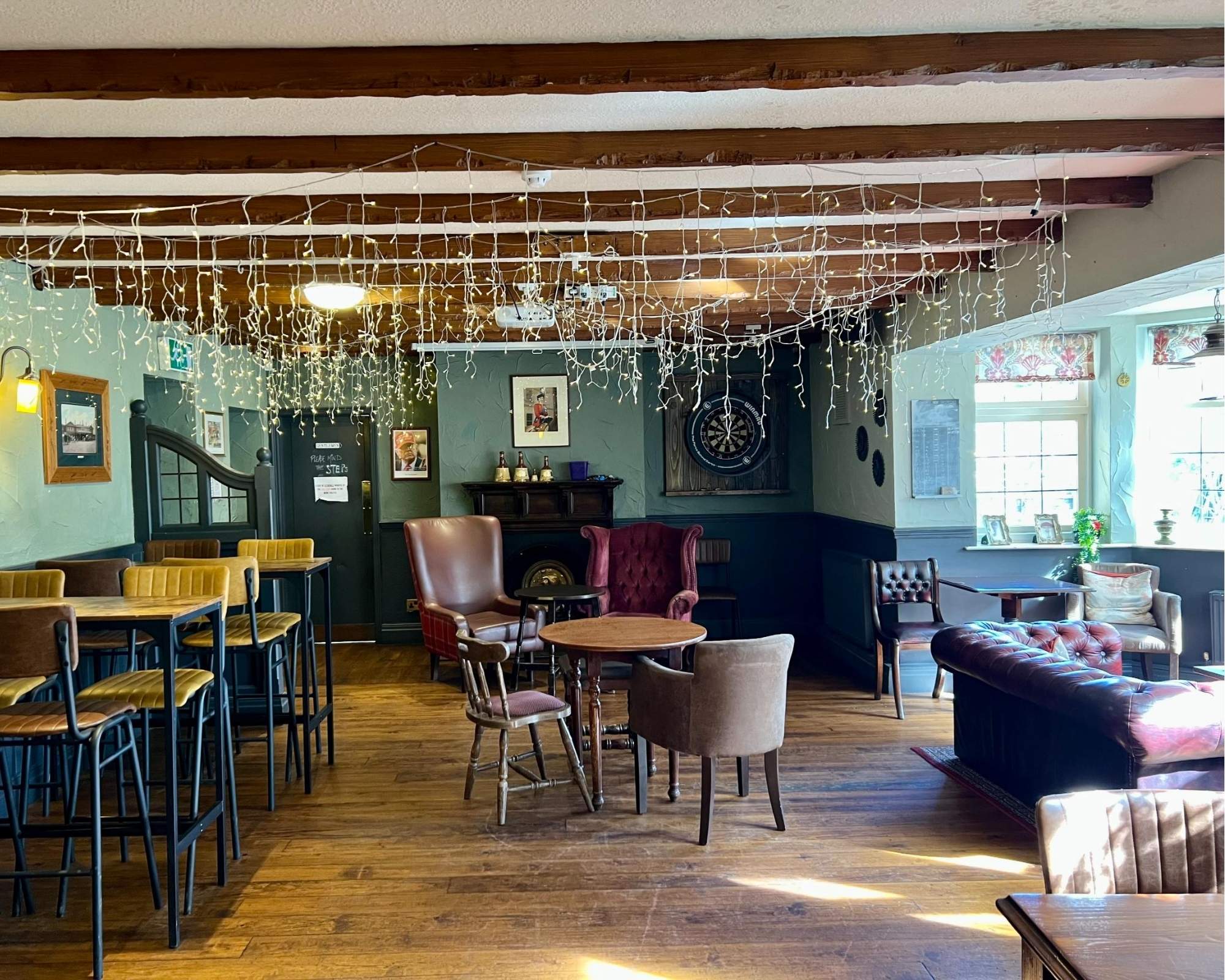 Bar area at The Wheatsheaf in Dallington